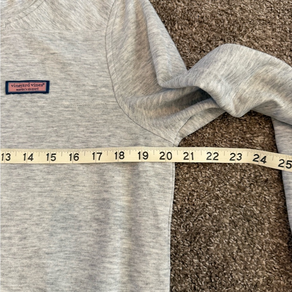 Vineyard Vines Gray Cowl Neck Pullover Sweater medium stripes - Picture 13 of 14
